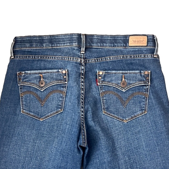 LEVI'S 525 "Perfect Waist" Cuffed Cropped Stretch Denim Jean Capri's Size 10 - Picture 10 of 16